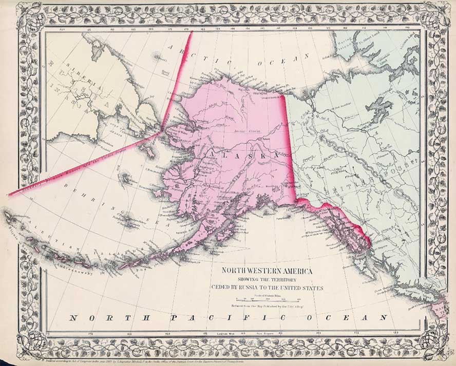 1867 President Andrew Johnson Announces Purchase Of Alaska EBroadsheet   AlaskaMAP 1 